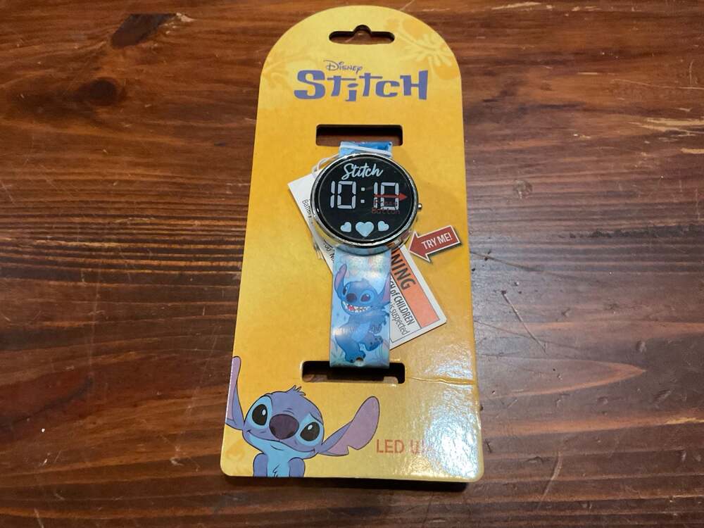 Disney Stitch LED Digital Kids Watch with Printed Silicone Strap